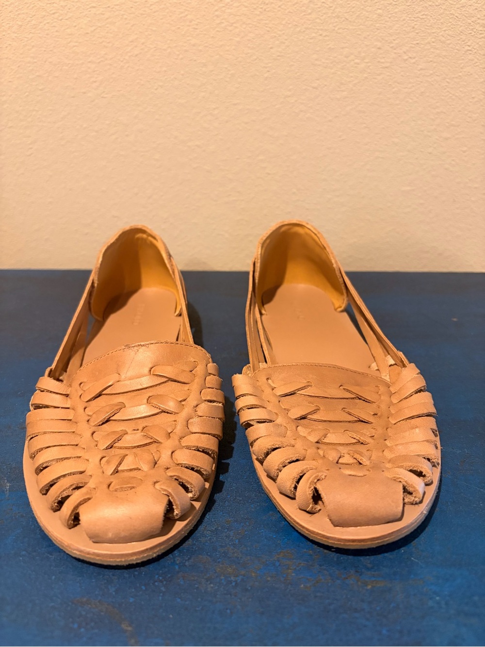 Nisolo Woven Leather Huarache Flats - Tan 8